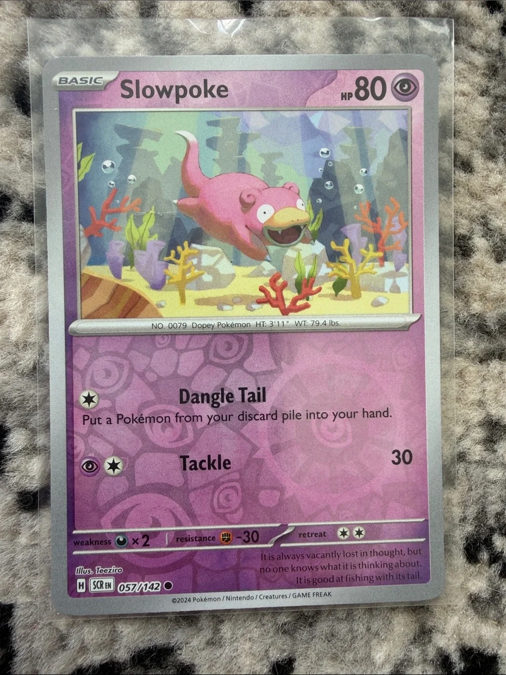 Pokemon Pink & Blue Slowpoke Slowbro Slowking Trading Card Lot